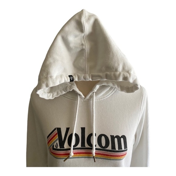 VOLCOM-WHITE HOODIE-SIZE SMALL - Picture 3 of 7